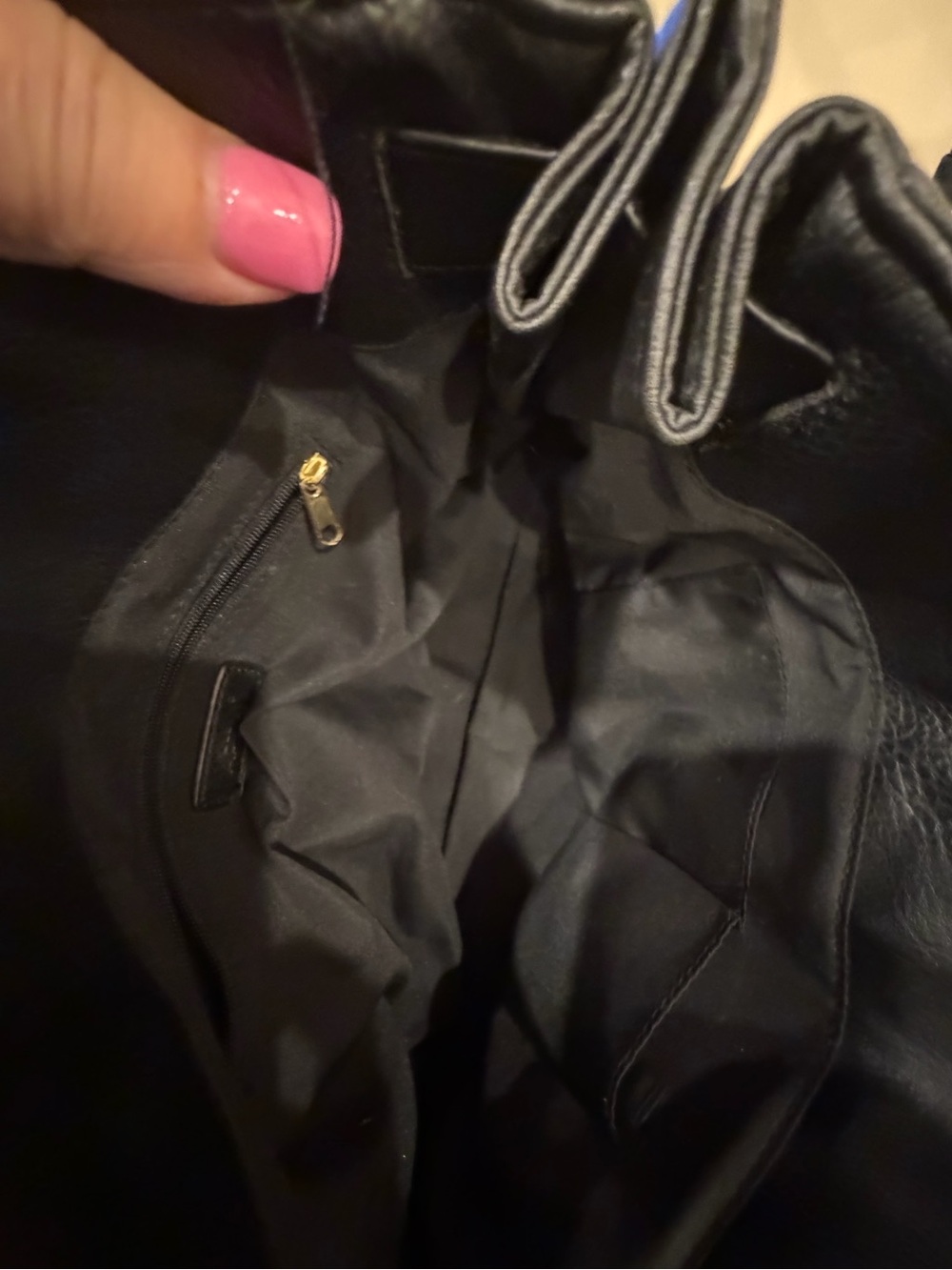 Apt. 9 Black Leather Tote with Gold Padlock Accent - Picture 5 of 5